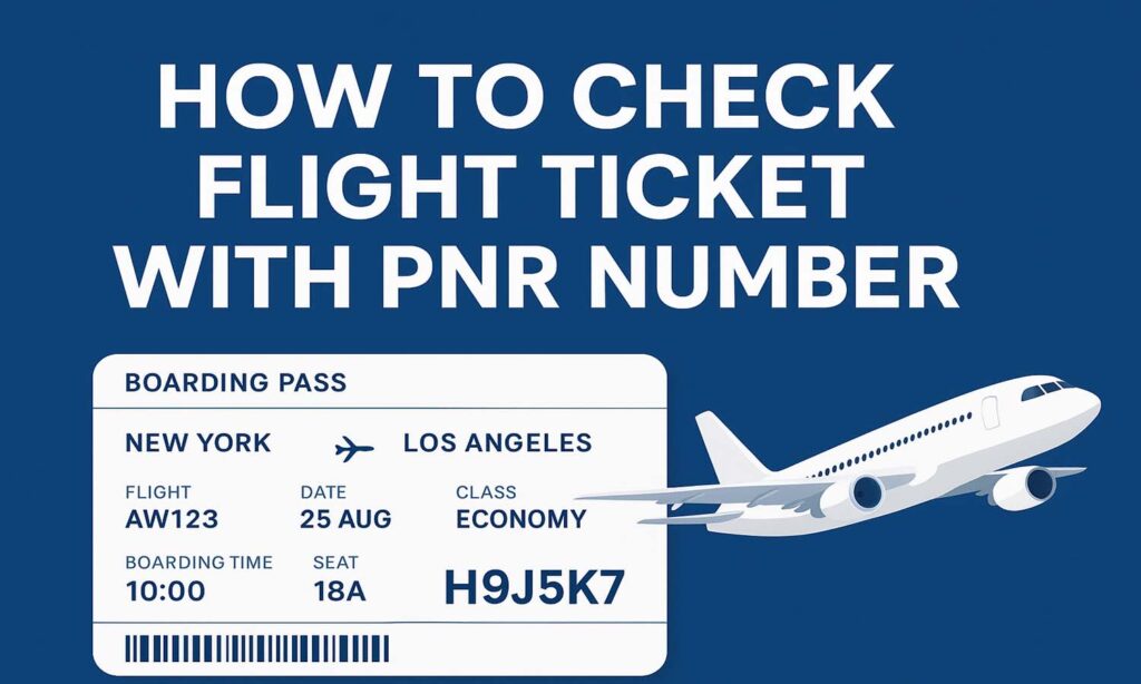 How to Check Flight Ticket with PNR Number